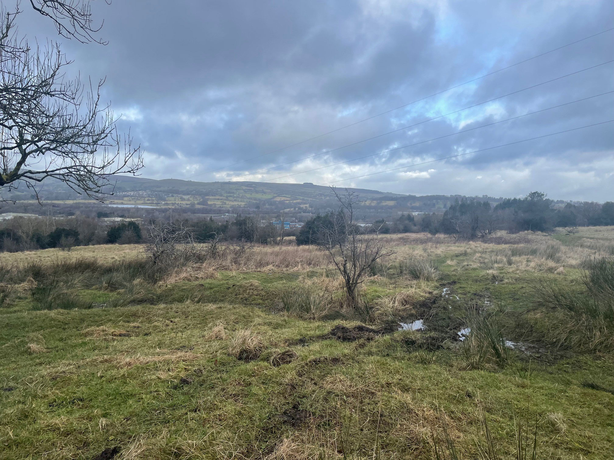 Photograph showing a view of Pendle Hill from Gib Hill